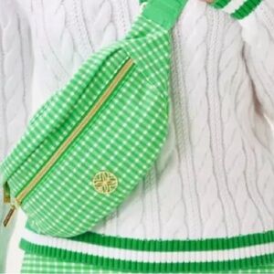 Lilly Pulitzer Glenna Belt Bag. Fauna Green Performance Gingham